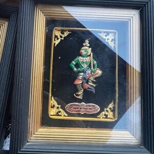 Black and Gold Decorative Frame with Artistic Design